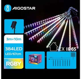 Aigostar - LED соларна коледна верига 384 LED/13м IP65 мултицветна