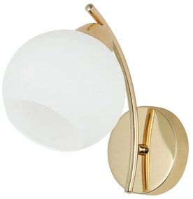 Стенна лампа в бяло и златисто Amos – Candellux Lighting