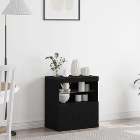 Sonata H ТВ шкаф с LED осветление Черен дъб 60x37x67 см