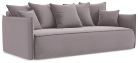 Кадифен разтегателен диван с място за съхранение в цвят лавандула 225 cm Hula – Makamii