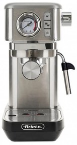 Кафемашина Ariete ESPRESSO METAL SLIM 1381/10, 1300W, 15 bar, 1.1 л, Манометър, Инокс