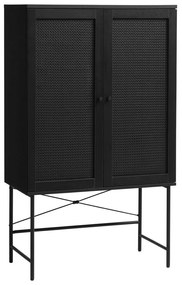 Черен шкаф от дъб 80x135 cm Pensacola - Unique Furniture