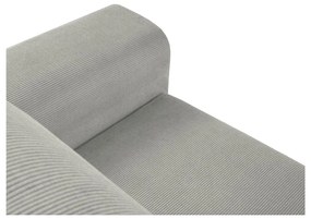 Светлосив разтегателен ъглов диван с място за съхранение от рипсено кадифе (ляв ъгъл) Kyoto – Cosmopolitan Design