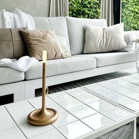 Комплект от 2 външни настолни лампи златисти с димер презареждаеми - Sjarel