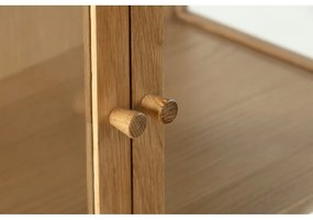 Витрина от декор от дъб в естествен цвят 180x80x40 cm Ceci – MOME