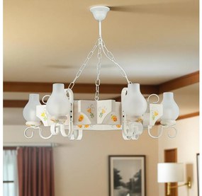 Brilagi - Полилей на верига QUEEN 6xE14/40W/230V бук/крем