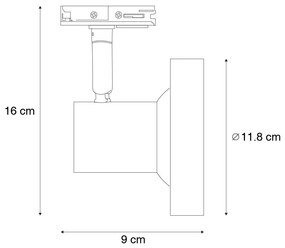Модерен 1-фазен релсов прожектор черен AR111 - Jeany