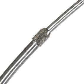 Интелигентна аркова лампа стомана с бяла текстилна абажур с Wi-Fi A60 - Arc Basic