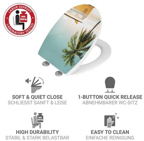 Тоалетна чиния с автоматично затваряне 36,5 x 45 см Corbara – Wenko