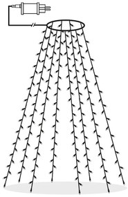 Светлинна верига с коледен мотив брой лампички 160 бр. дължина 200 см Serie LED - Star Trading