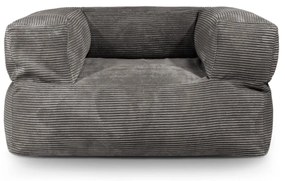 Тъмносив пуф от рипсено кадифе MooG – SLOWDOWN