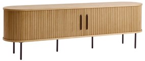Масичка за телевизор с дъбов декор в естествен цвят 56x180 cm Nola - Unique Furniture