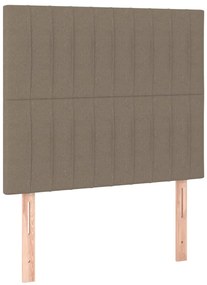 3116548 vidaXL Горни табли за легло, 2 бр, таупе, 80x5x78/88 см, плат