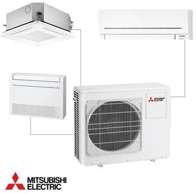 Външно тяло на мултисплит система Mitsubishi Electric MXZ-3F68VF, 23000 BTU, 55 м2, A++/A+, R-32, Бял