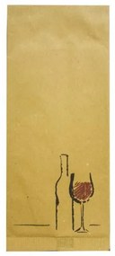 Хартиен джоб за прибори със салфетка с декор "Вино" 11x25см (BP53)-ПАКЕТ 125бр LUNI PAPER
