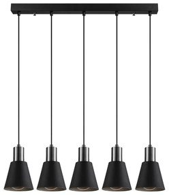 Черна висяща лампа за 5 крушки Kem - Opviq lights