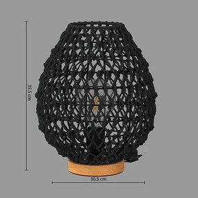 Нощна лампа atmosphera Etel, 35.5 cm - Натурален