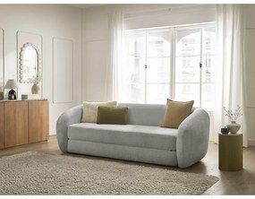 Светлосив шенилов сгъваем диван 228 cm Neyo – Bobochic Paris