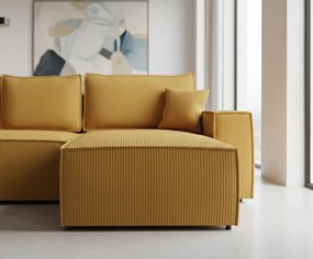 Ъглов диван Malaga mini I-Moustardi-Right