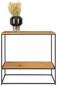 Конзолна маса с плот в дъбов декор в естествен цвят 80x36 cm Vita - House Nordic