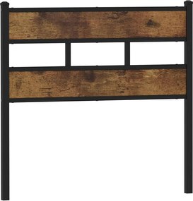 4017079 vidaXL Резервна табла за легло, опушен дъб, 75 см, желязо и инженерно дърво