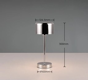 LED настолна лампа с възможност за димиране в лъскаво сребро (височина 30 cm) Jeff - Reality