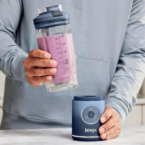 Преносим блендер Ninja Blast Max BC251EUNV, 14.4W, 11.1V, 570 мл, 19000 об/мин, Трошене на лед, До 25 цикъла, Без BPA, Син