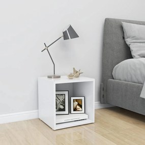 805498 vidaXL ТВ шкаф, бял, 37x35x37 см, инженерно дърво
