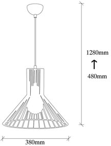 Черно висящо осветително тяло с метален абажур ø 38 cm Fellini – Opviq lights