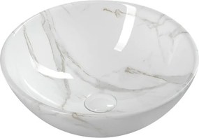 Бяла керамична кръгла мивка ø 42 cm Dalma – Sapho