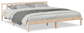 852454 vidaXL Екстра дълга рамка за легло, без матрак, 200x220 см, бор масив