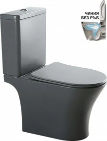 Моноблок ICC 7937MG, седалка и капак, порцелан, сив мат, 83x65x37.5см