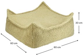 Зелен детски пуф от букле Square – Wigiwama