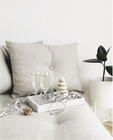 Табуретка за крака Natural Clear/Grey Senza - Karup Design