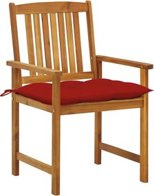 3078199 vidaXL Градински столове с възглавници, 8 бр, акация масив