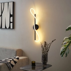 Модерна таванна лампа черна с LED 3-степенно димиране - Keri