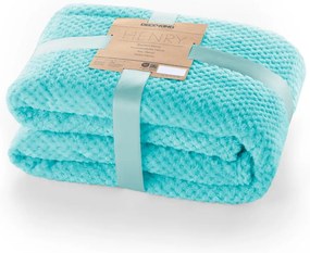 Тюркоазена покривка за легло от микрофибър , 200 x 150 cm Henry - DecoKing
