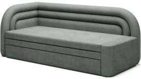 Зелен шенилов сгъваем/с място за съхранение диван ляв ъгъл 223 cm Fabillo – ELTAP