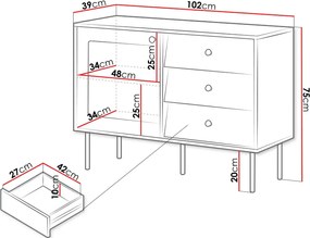 Бюфет Valerio 100-Leuko