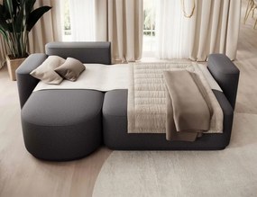 Ъглов диван Luxora-Черно-вдясно