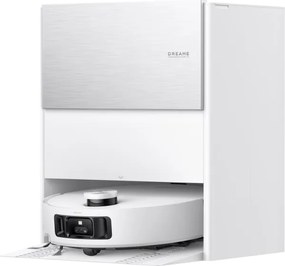 Прахосмукачка робот Dreame Aqua10 Roller RLH31CE-WH, 30000 Pa, 3.5/4 л, AI камери, LED осветление, Гласово управление, Измиване с гореща вода, Бял