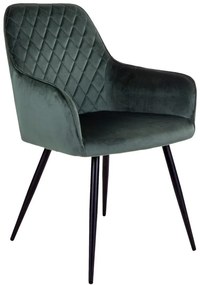 Тъмнозелени тапицирани трапезни столове в комплект 2 бр. Harbo – House Nordic