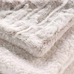 Бежово одеяло от микроплюш 180x220 cm Lynx – douceur d'intérieur