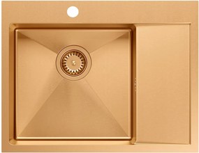 Стоманена мивка RUSSEL 116 Copper