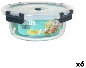 Херметическа Кутия за Обяд Quttin Кръгъл 900 ml Ø 18 x 7,5 cm (6 броя)