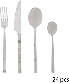 Комплект прибори Secret de Gourmet Bora, Инокс, 24 части