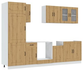 3314800 vidaXL Комплект кухненски шкафове от 8 части Kalmar, инженерно дърво