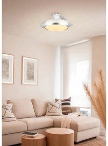 Бяло/в сребрист цвят LED осветително тяло за таван Lindberg – Trio