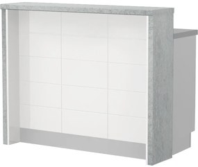 Островна кухненска пейка Hudson-Length: 120 cm.-White-Chromix Silver