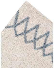 Син и кремав ръчно изработен памучен килим подходящ за пране 120x160 cm Atlas Natural – Lorena Canals